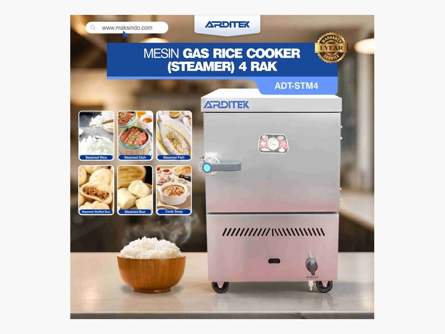 Rice Steamer Arditek ADT-STM4 4 Rak