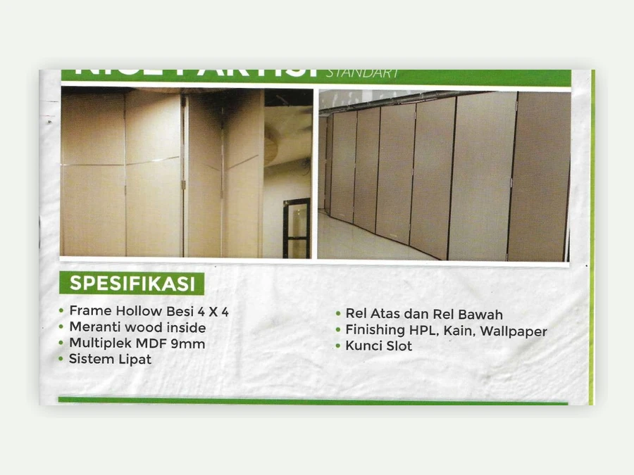 Partisi Geser Pireki Nice Standar