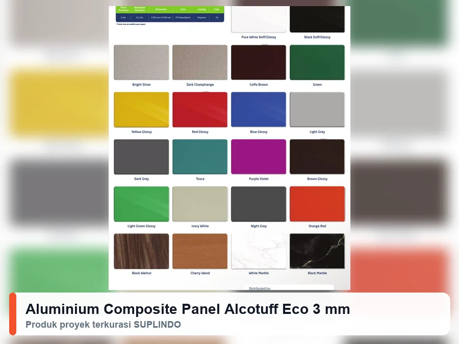 Aluminium Composite Panel Alcotuff Eco 3 mm