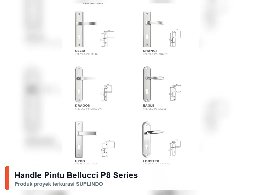 Handle Pintu Bellucci P8 Series