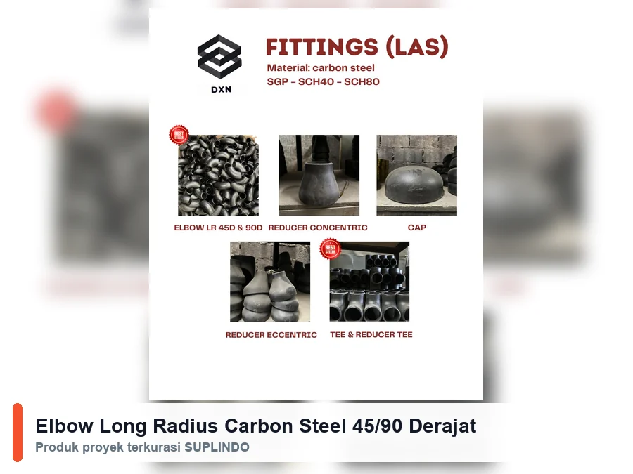 Elbow Long Radius Carbon Steel 45/90 Derajat