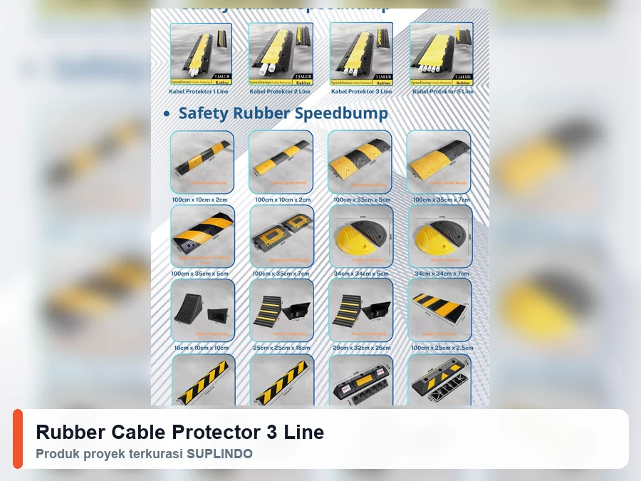 Rubber Cable Protector 3 Line