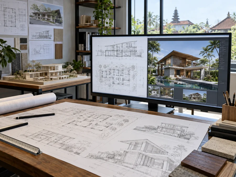 Gambar Kerja dan 3D Visual